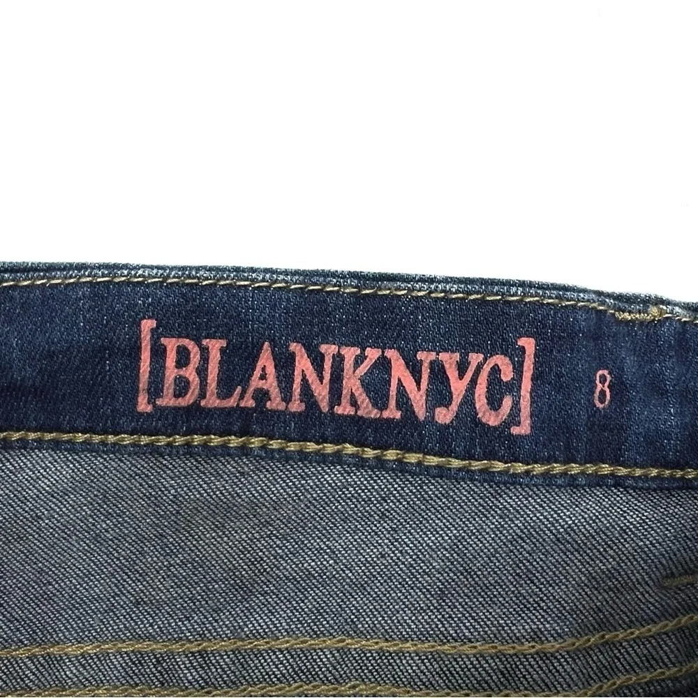 Blank NYC Patched Boyfriend Jeans Girl’s Size 8 Dark Wash Distressed New NWT